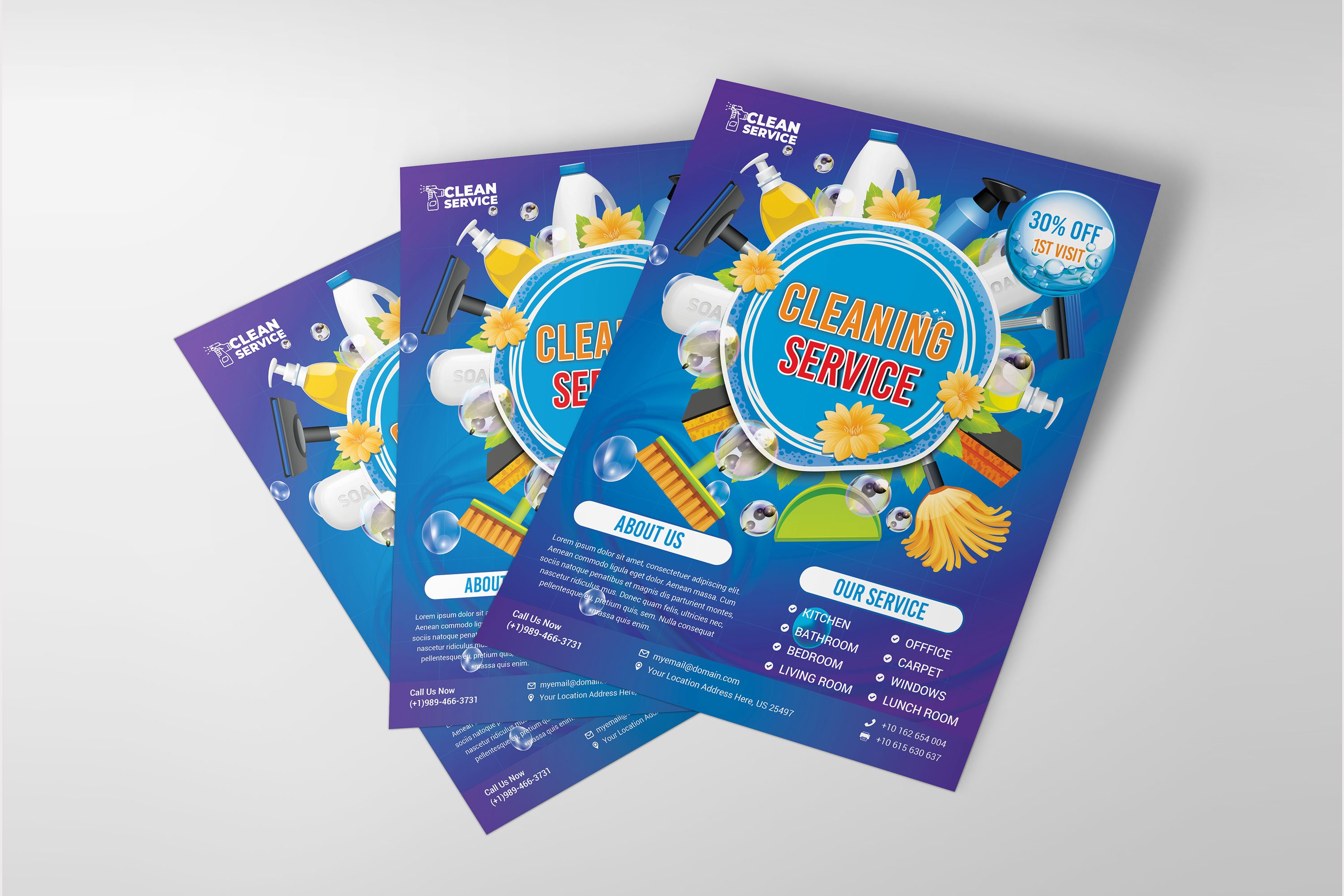 cleaning service flyer template5 93