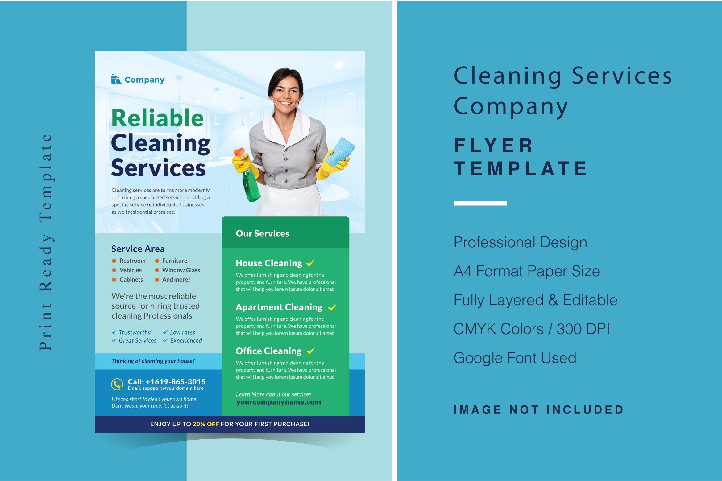 Cleaning Services Company Flyer cover image.
