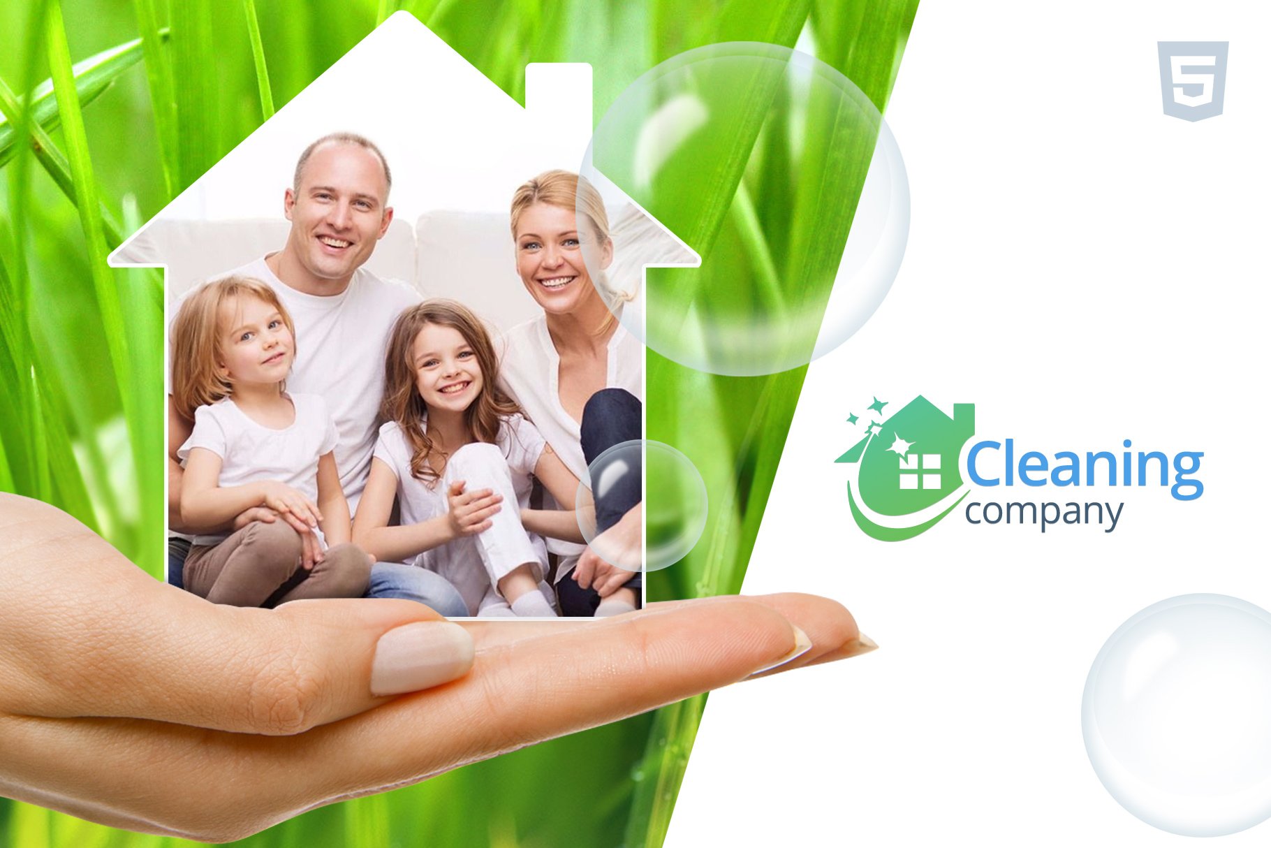 Cleaning Services HTML template cover image.