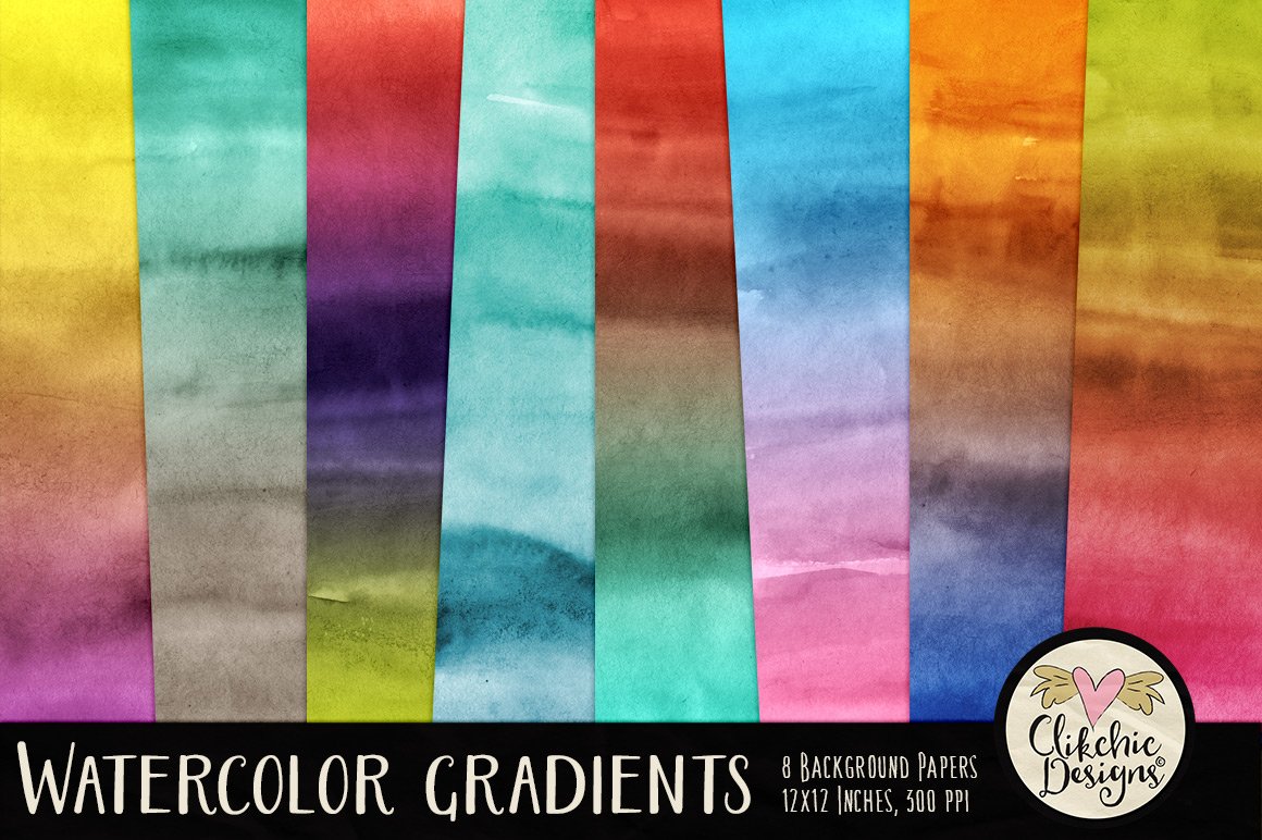 Watercolor Gradients Texture Pack cover image.