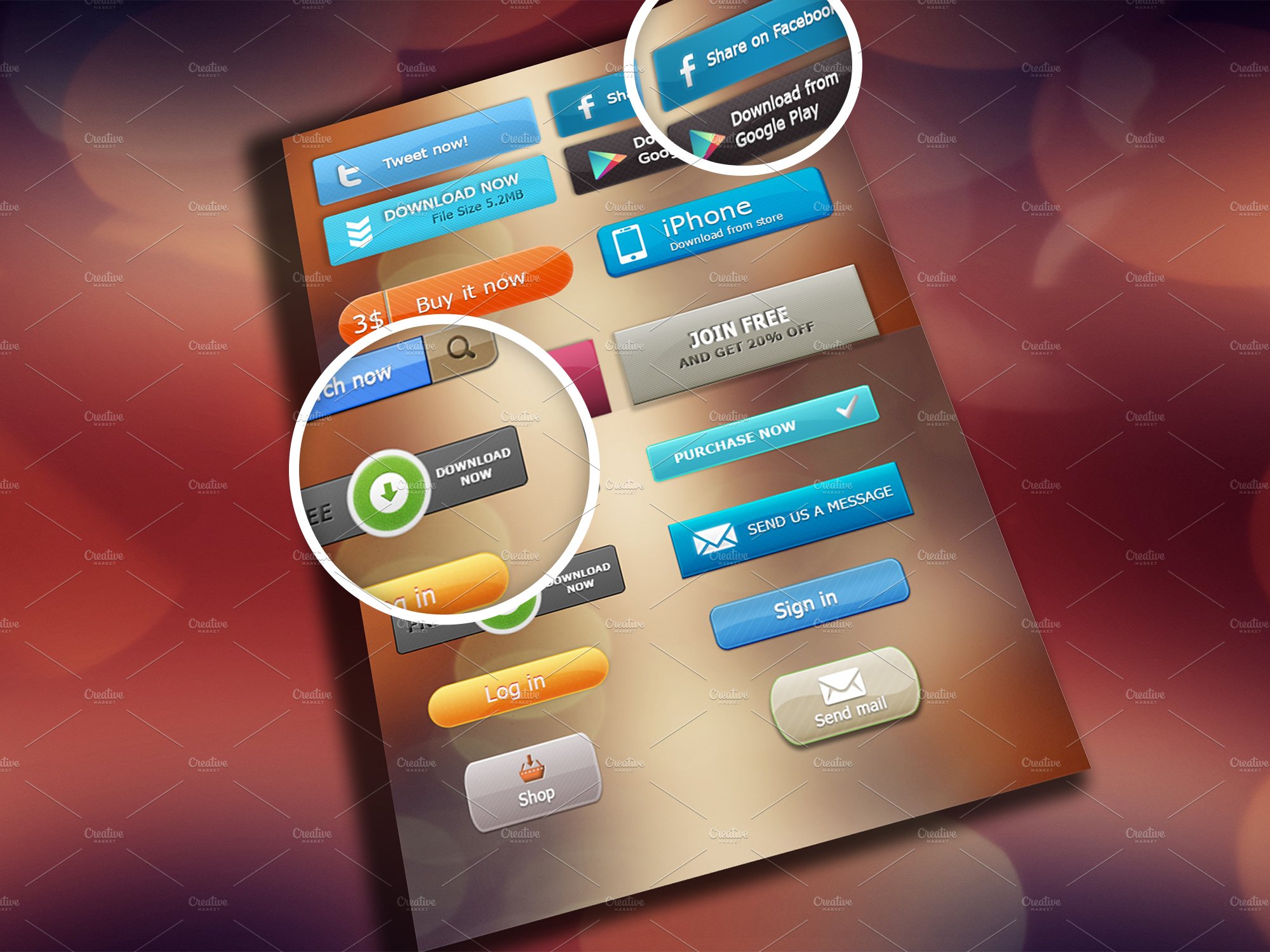 Web Buttons Pack preview image.