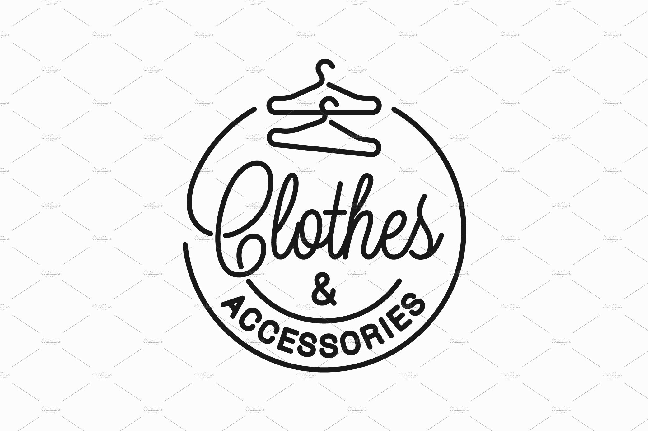 Clothes and accessories logo. cover image.