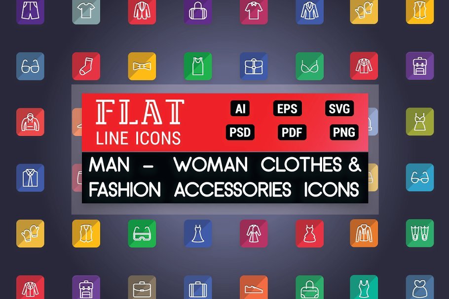 Clothes & Fashion Accessories Icons cover image.