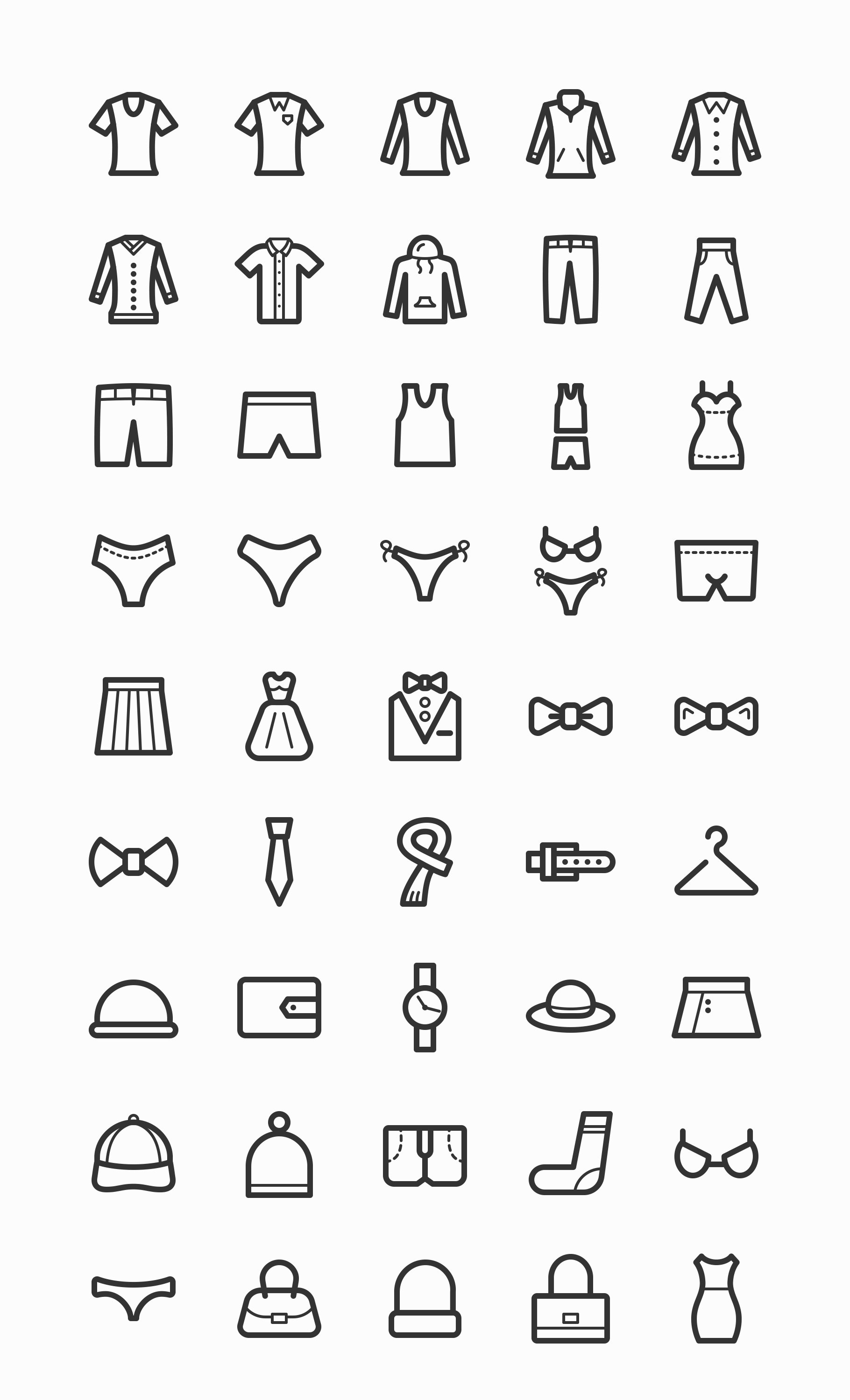 clothes accessories icons 5 590