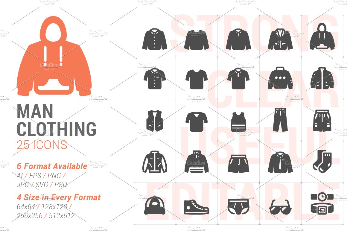 Man Clothing Filled Icon cover image.