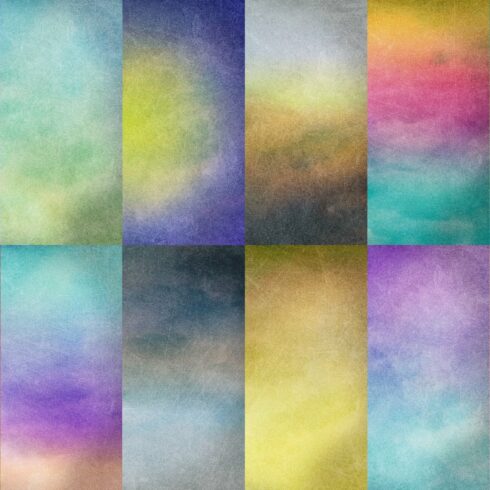 Set of 12 Grunge Gradient Textures cover image.