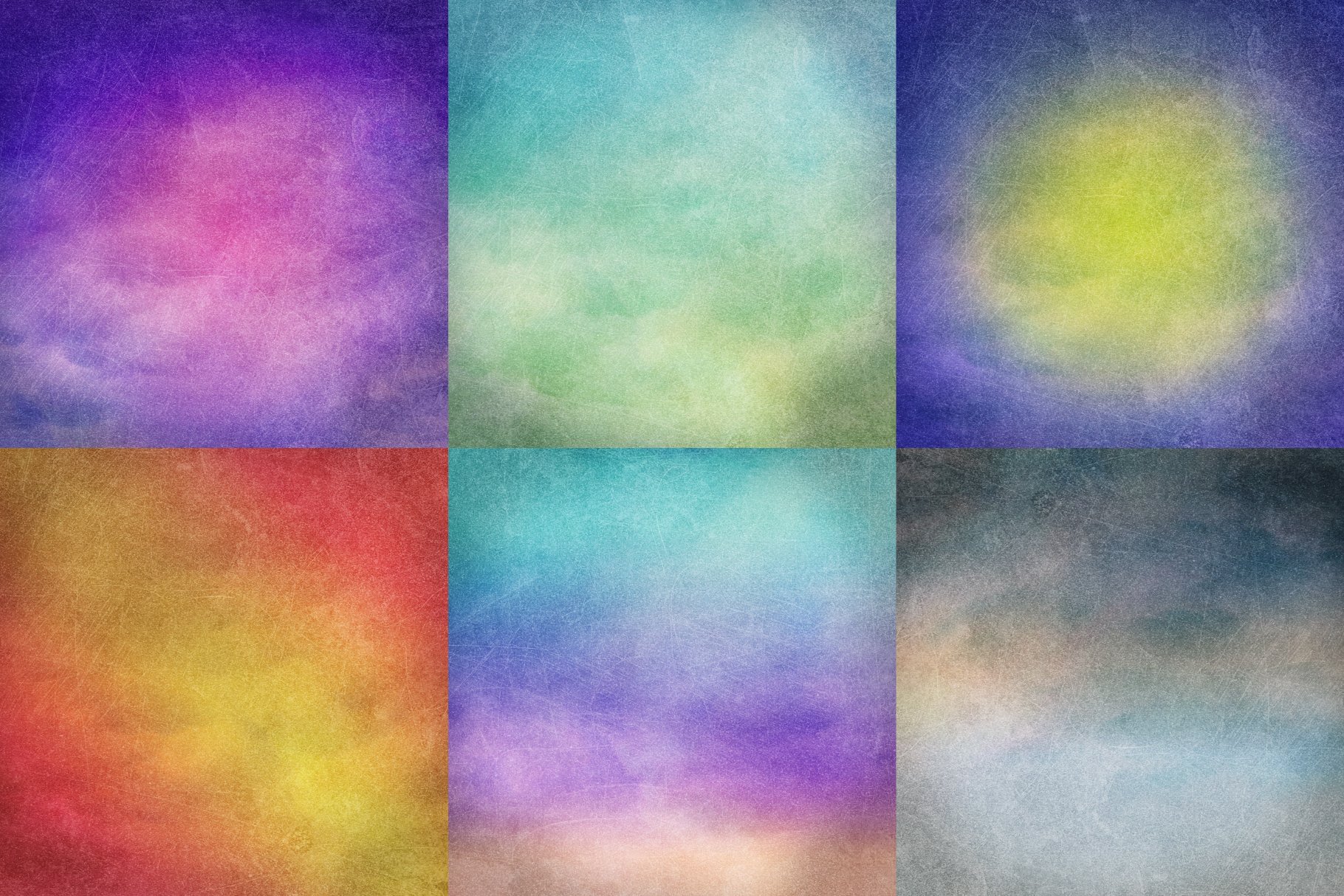 Set of 12 Grunge Gradient Textures preview image.
