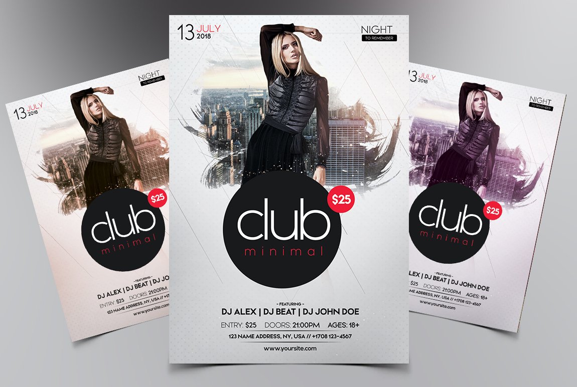 Club Minimal - PSD Flyer Template cover image.