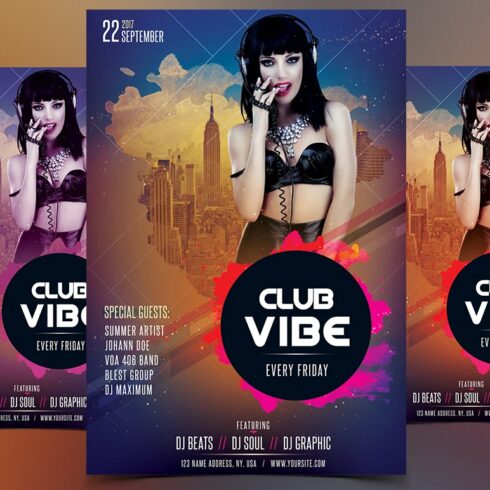 Club Vibe - PSD Flyer Template cover image.