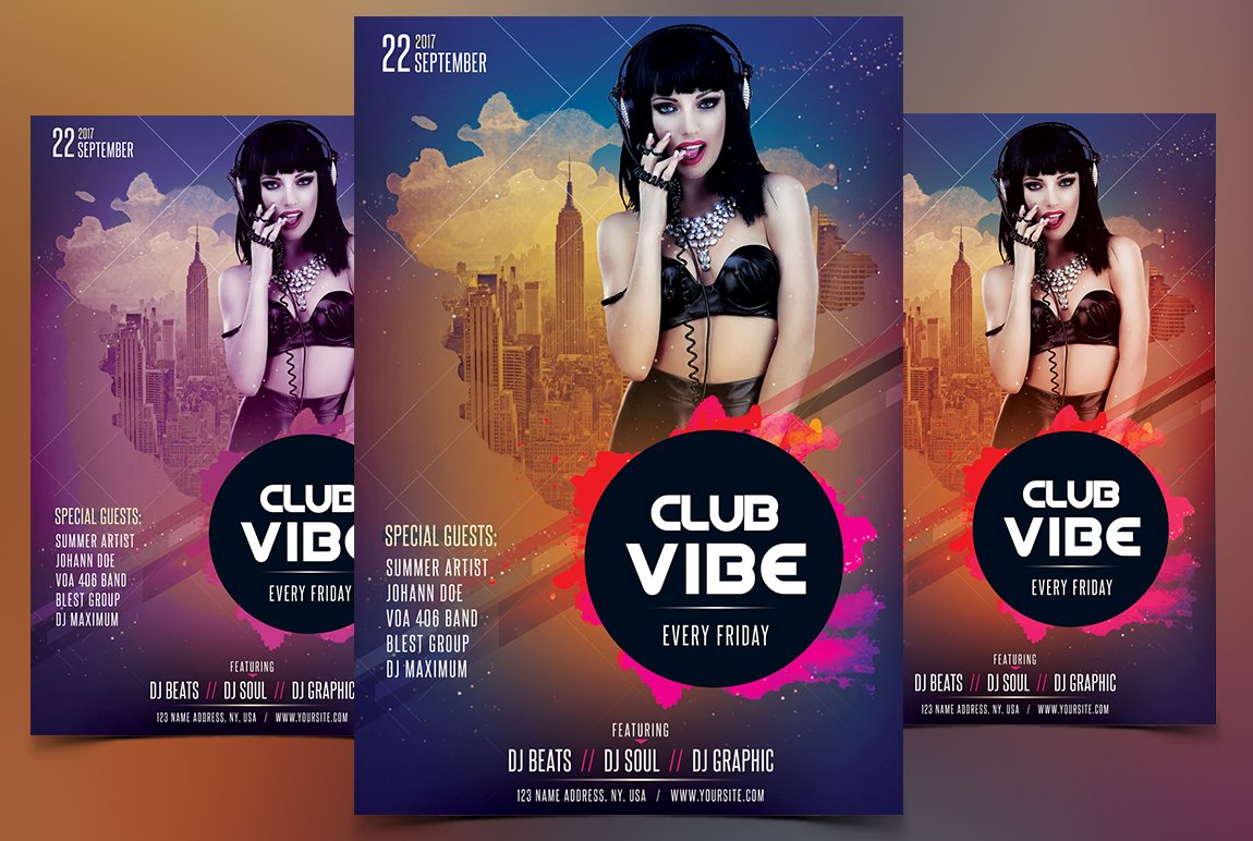 Club Vibe - PSD Flyer Template cover image.