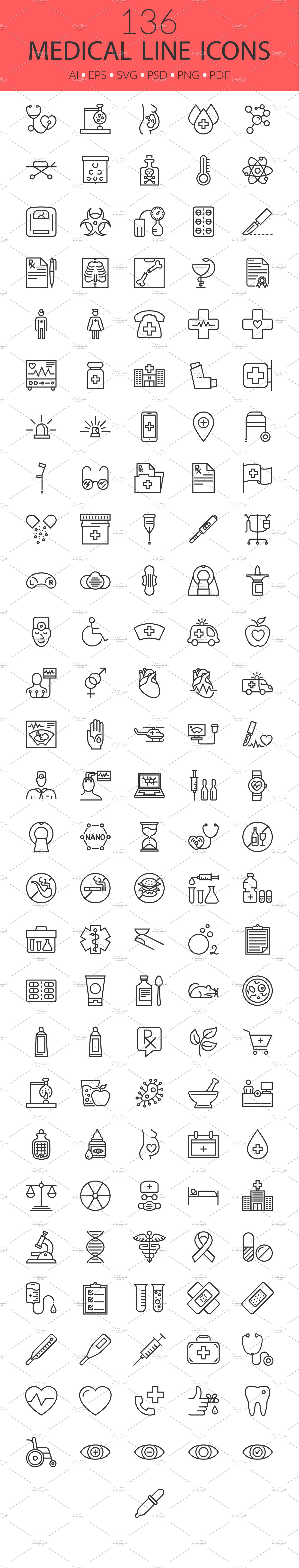 Medical Vector Icons Set. cover image.