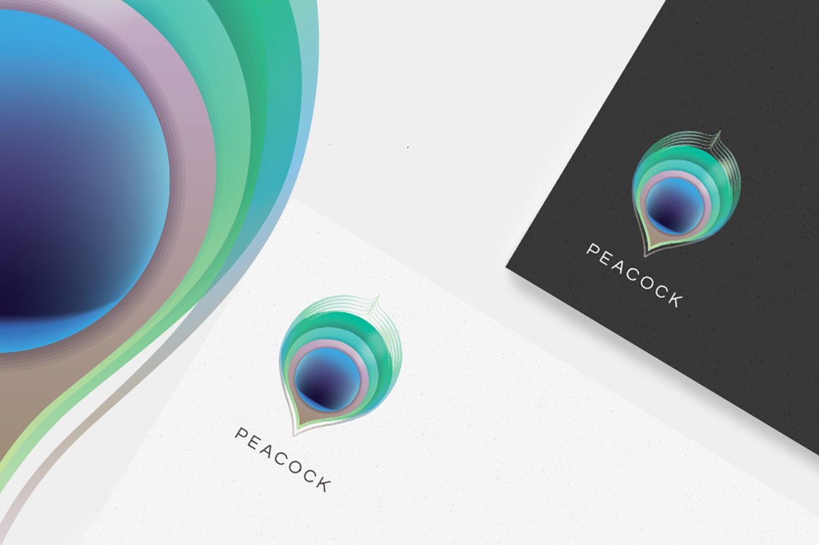 Peacock feather logo cover image.