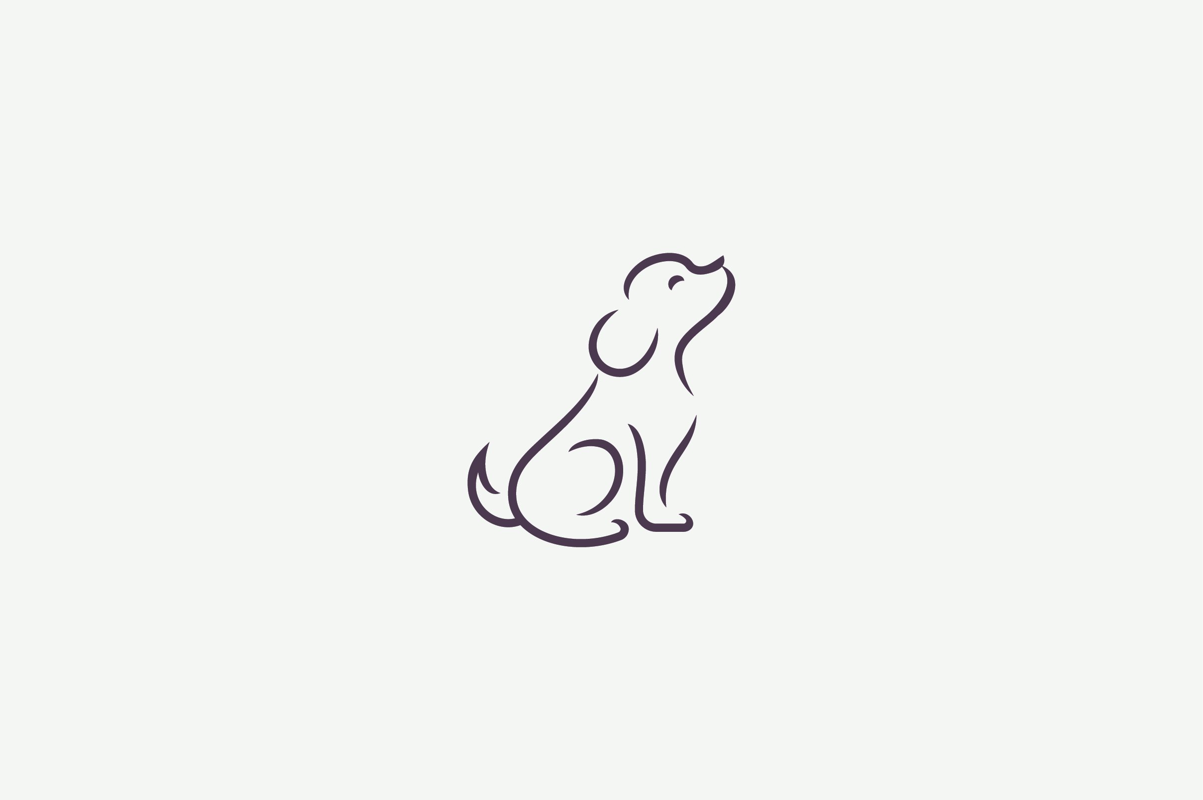 Cute dog logo template cover image.