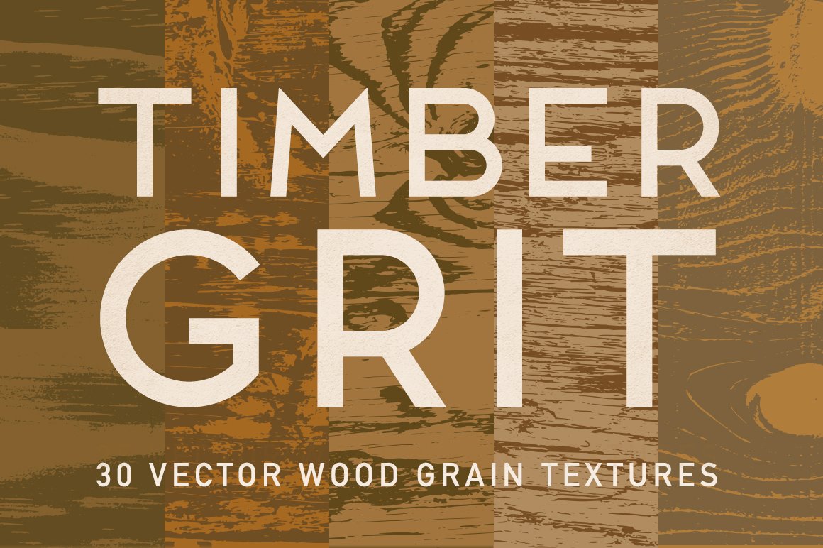 TimberGrit — 30 Vector Wood Textures cover image.