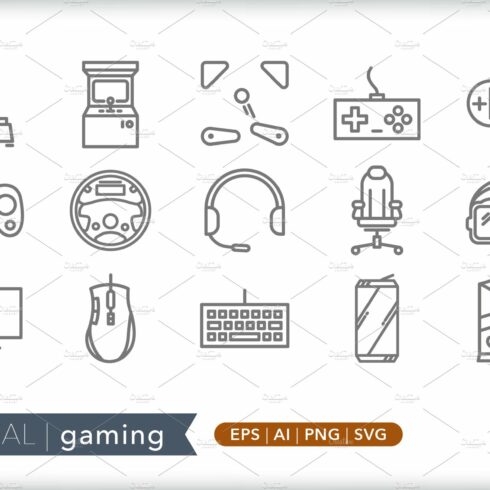 Minimal gaming icons cover image.