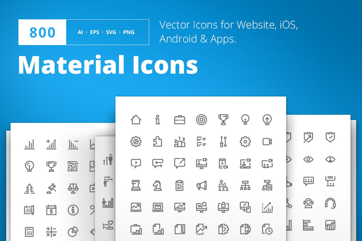 Material Design Icons cover image.