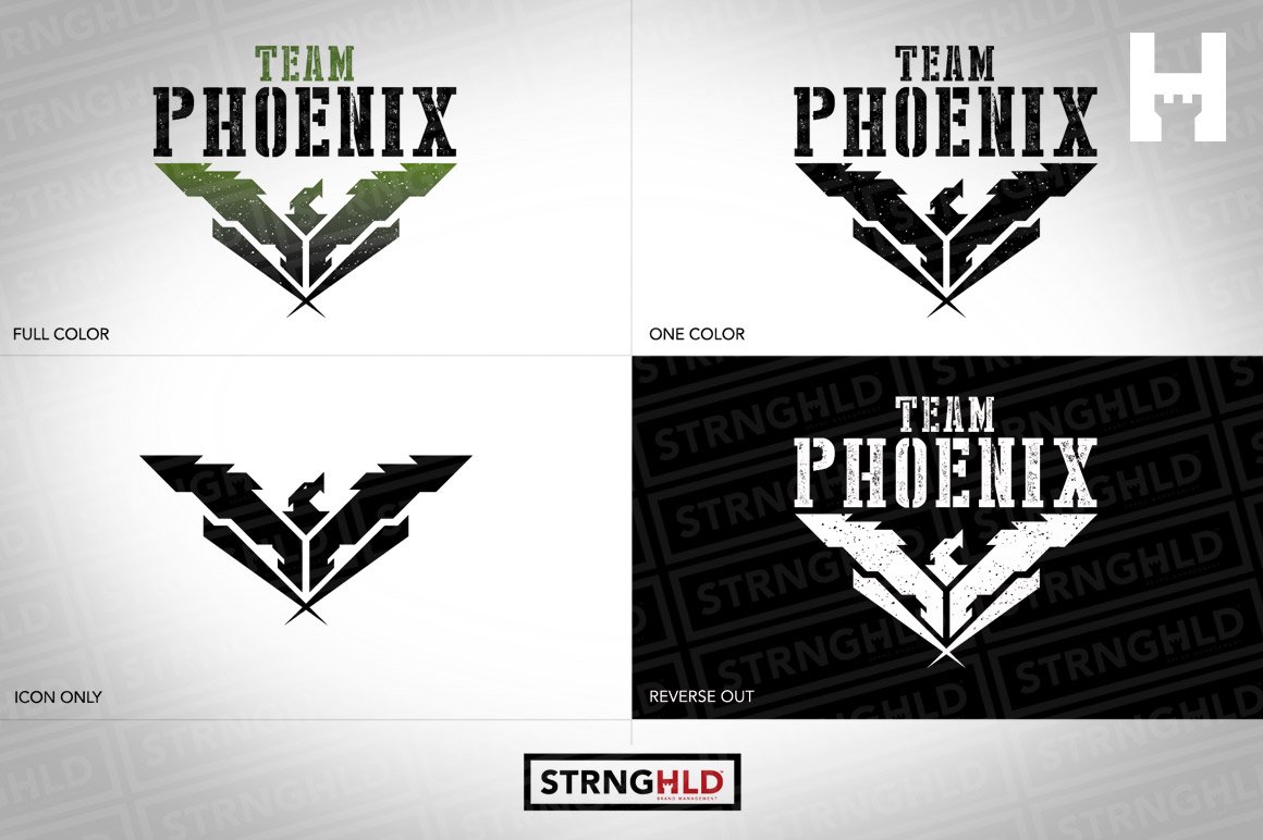 Phoenix Military Logo Template preview image.