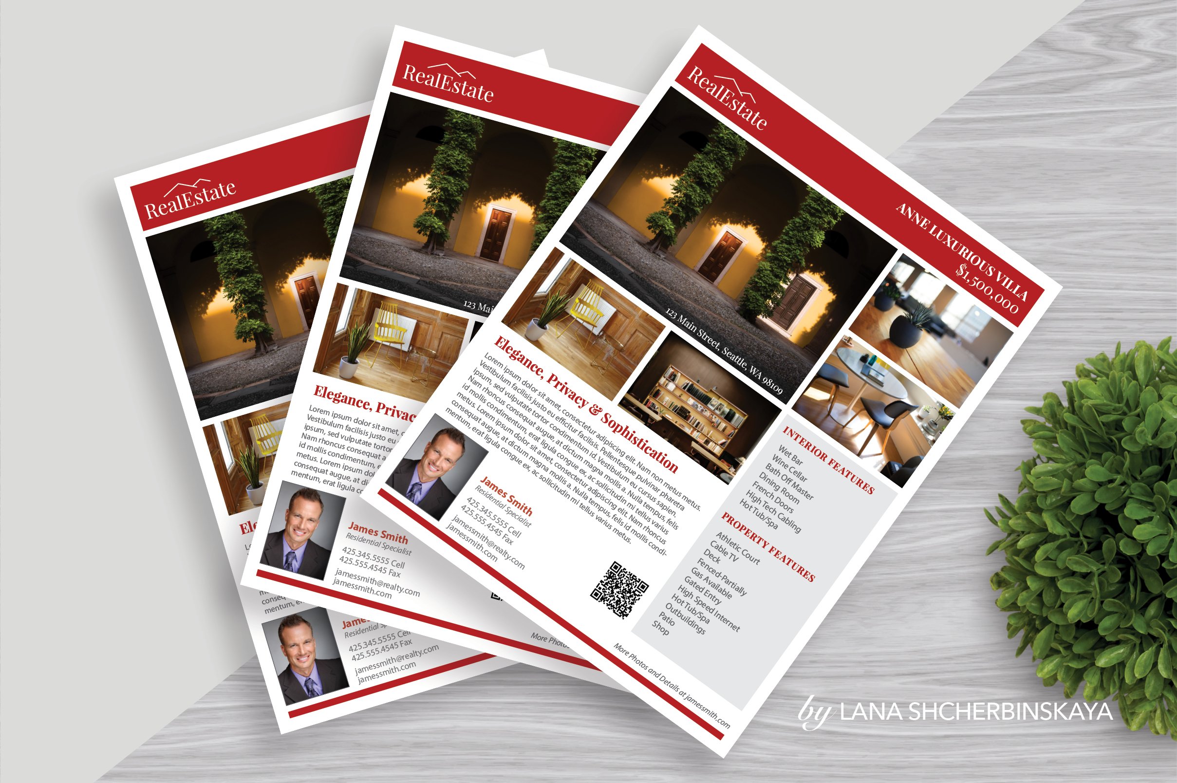 Real Estate Flyer Template No.3 preview image.