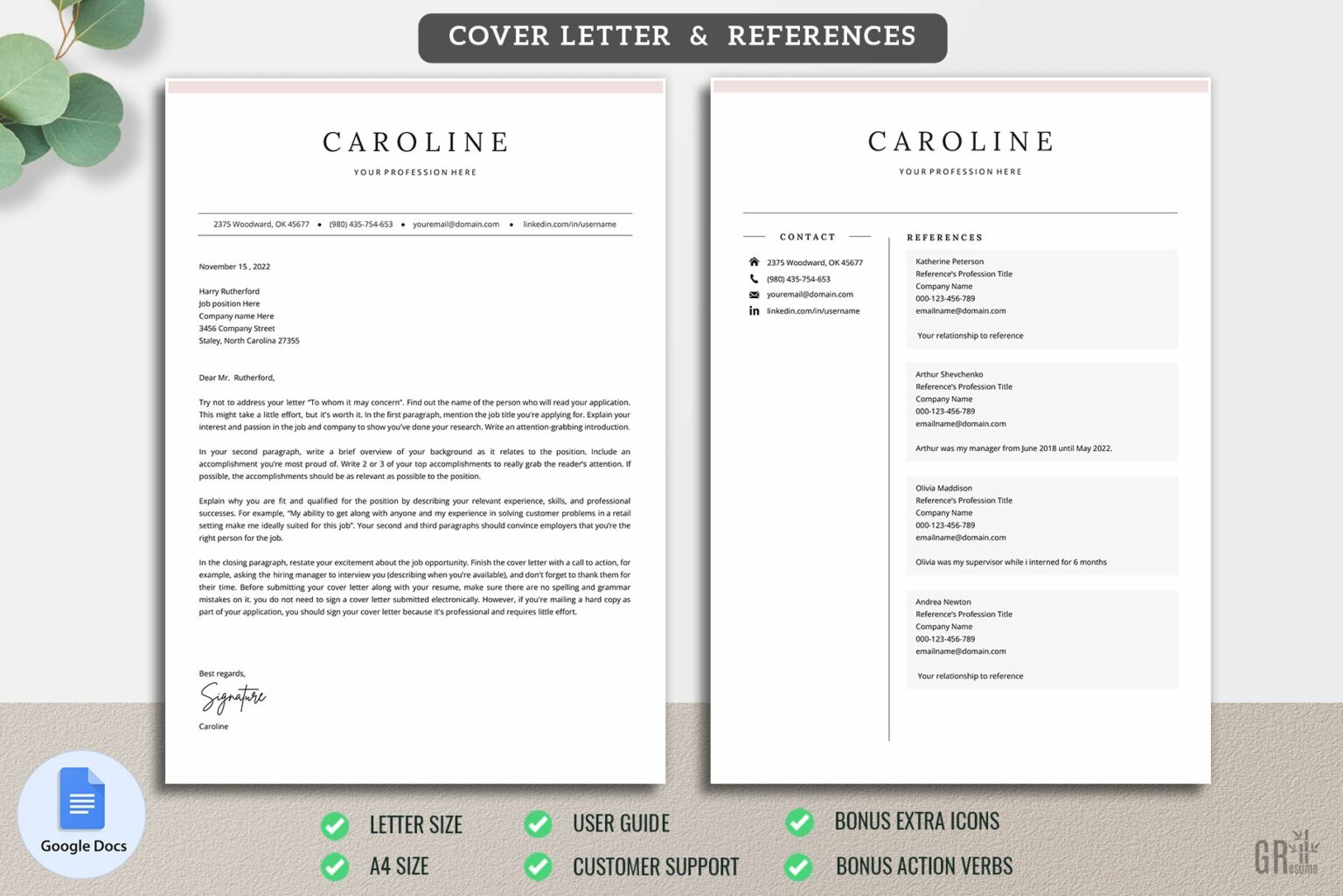 Google Docs Resume Template 03 – MasterBundles