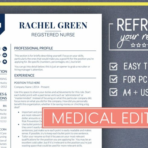 Medical RESUME Template Nurse Resume cover image.