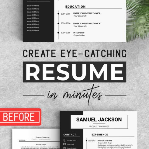 Word Resume Template - CV Design cover image.