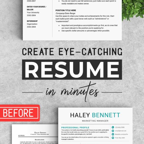 Editable RESUME Template / MS Word cover image.
