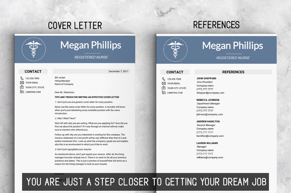 Two resumes with the same cover letter.