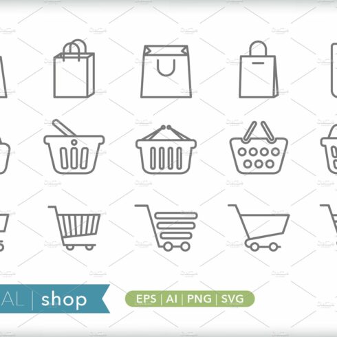 Minimal shop icons cover image.