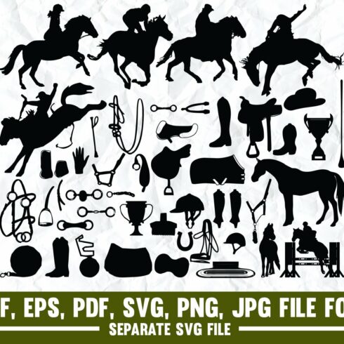 Equestrian set,horse,horse riding cover image.