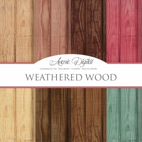 Weathered Wood Digital Paper Texture cover image.