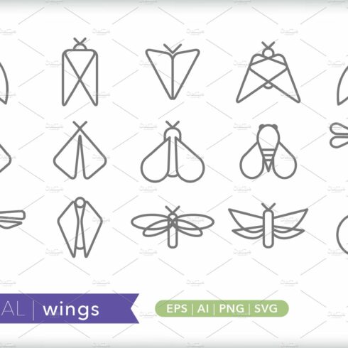 Minimal wings icons cover image.