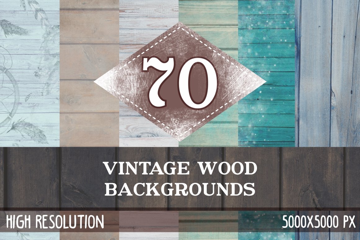 70 Vintage Wood Textures cover image.