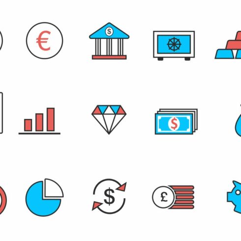 15 Bank and Finance Icons cover image.
