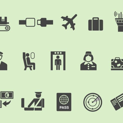 15 Airline and Airport Icons cover image.