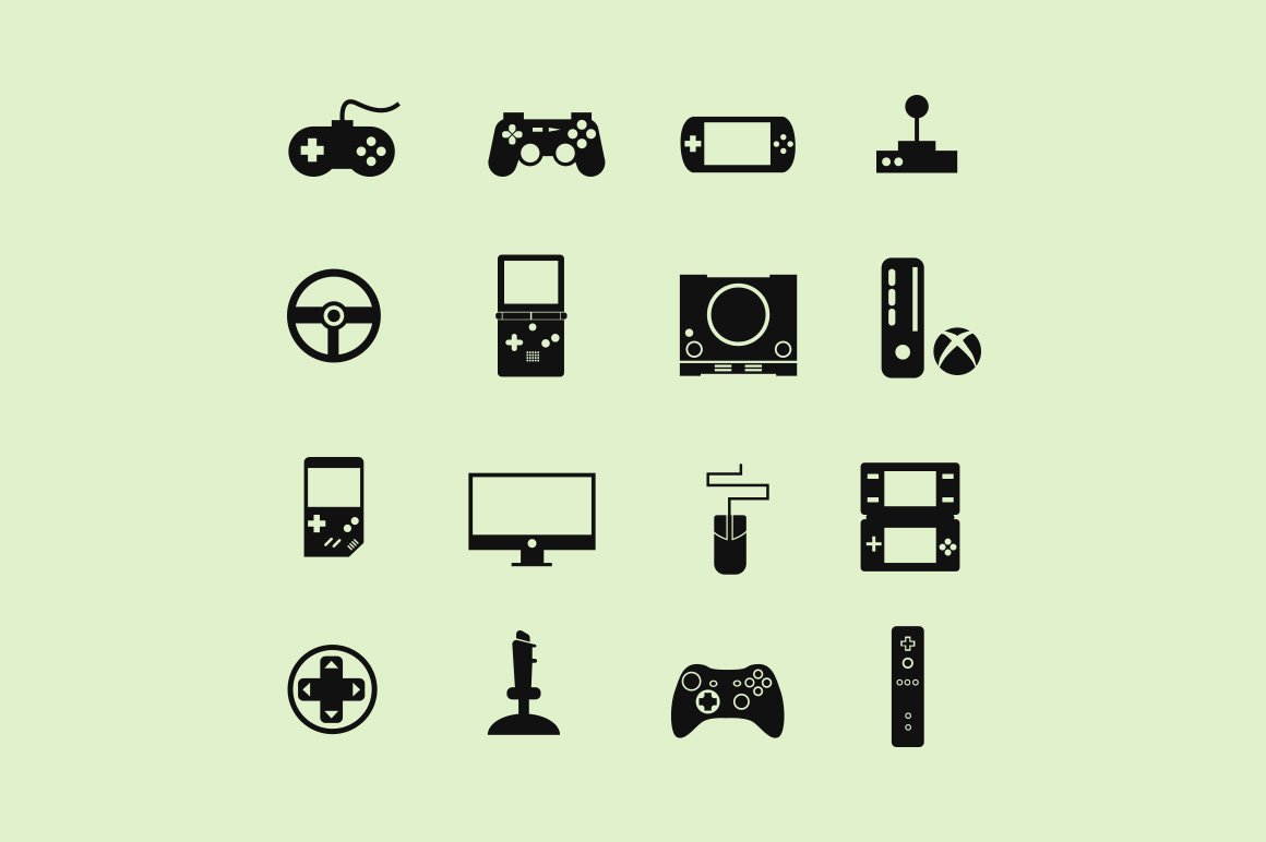 16 Game Console Icons cover image.