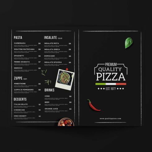 Pizza Menu Template Bundle cover image.