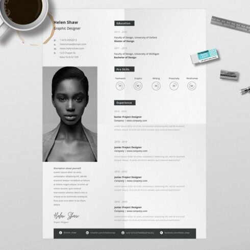 Pollux Resume Template cover image.