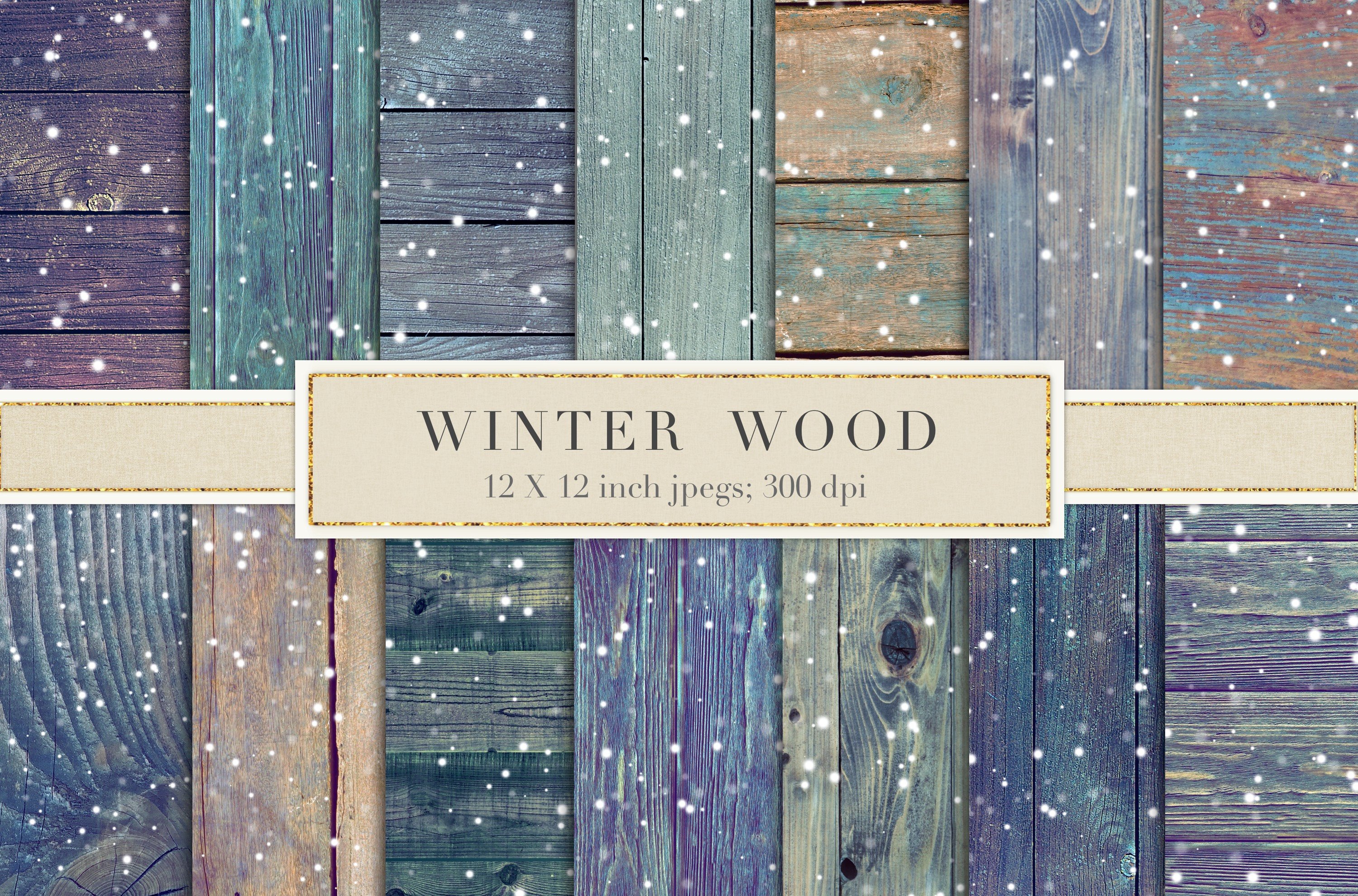 Winter wood snow backgrounds cover image.