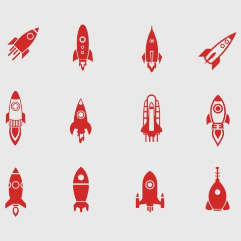 12 Rocket Icons cover image.