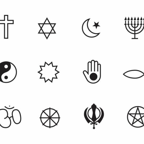 12 Popular Religion Icons cover image.