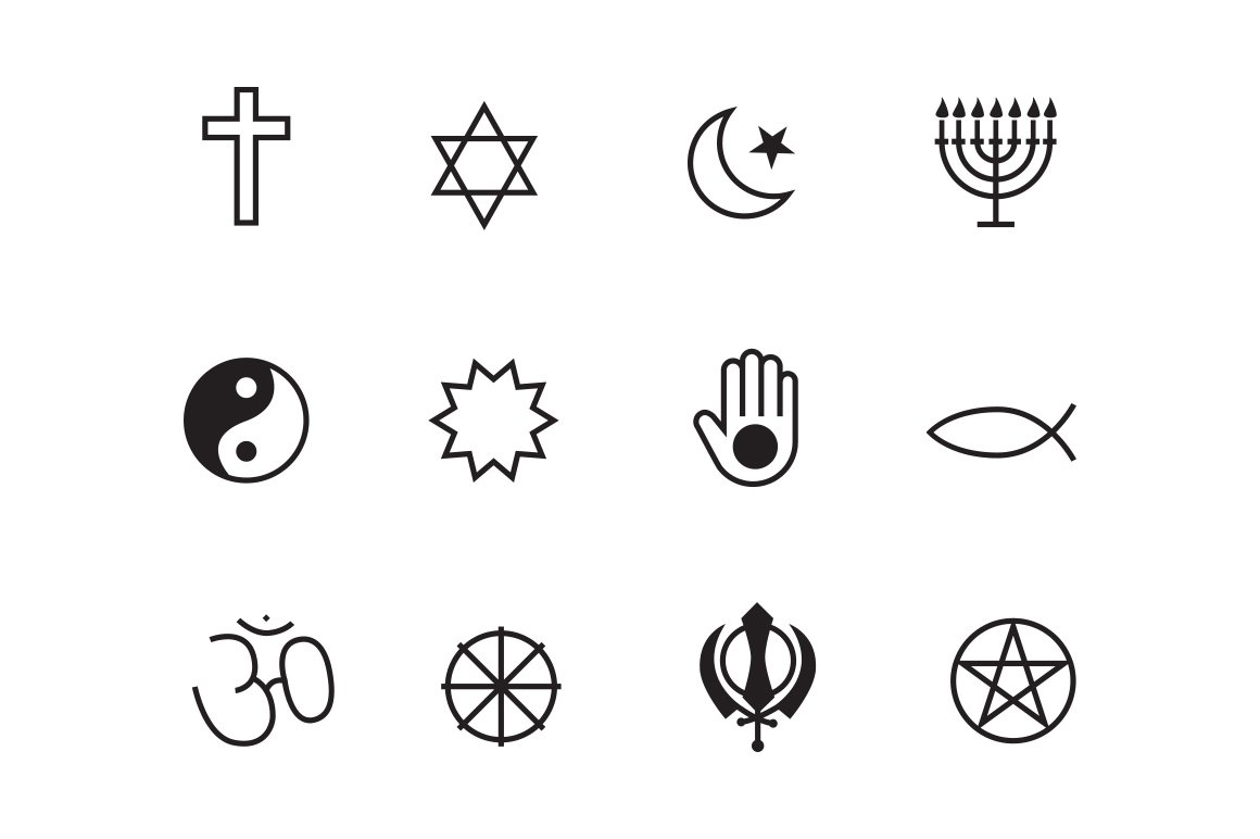 12 Popular Religion Icons cover image.