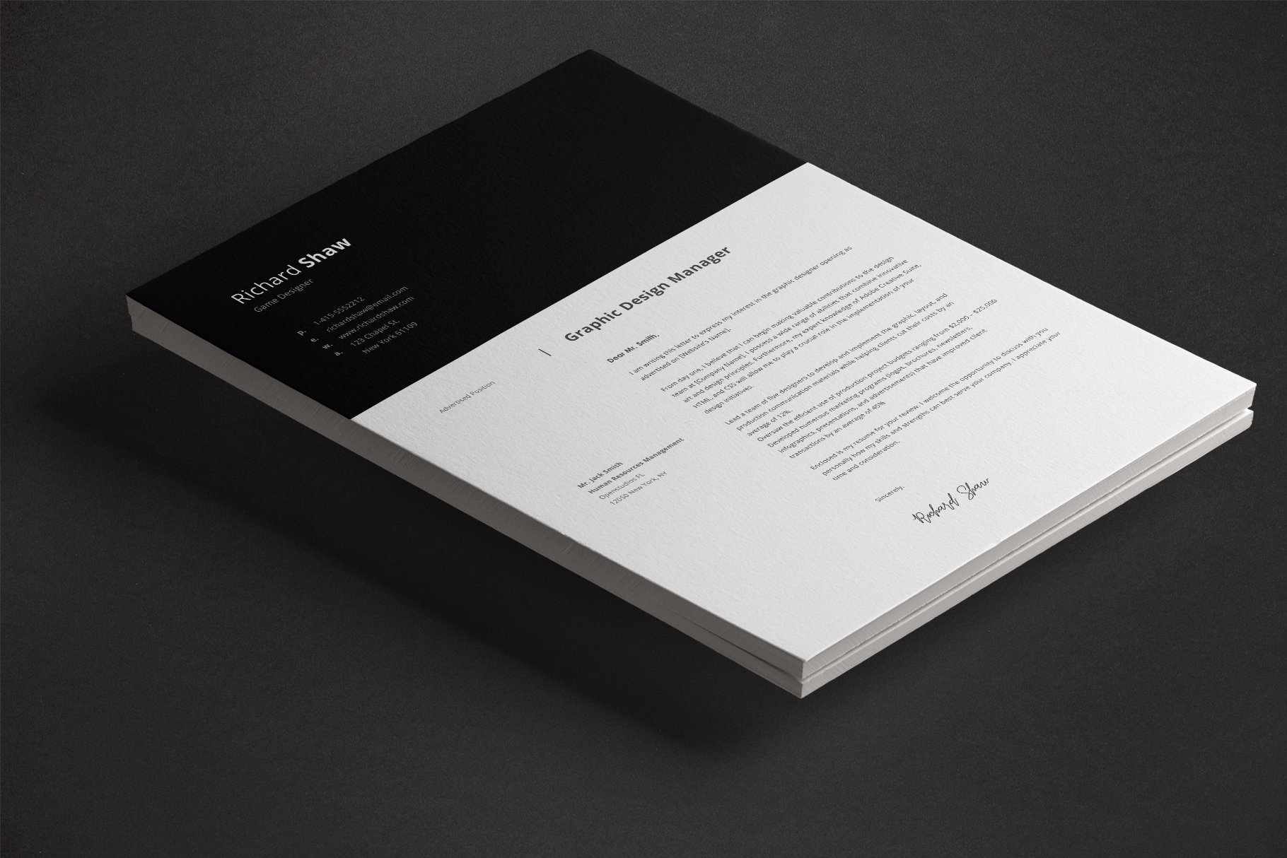 Cetus Resume Template preview image.