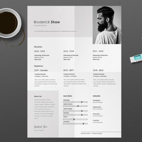 Crux Resume Template cover image.