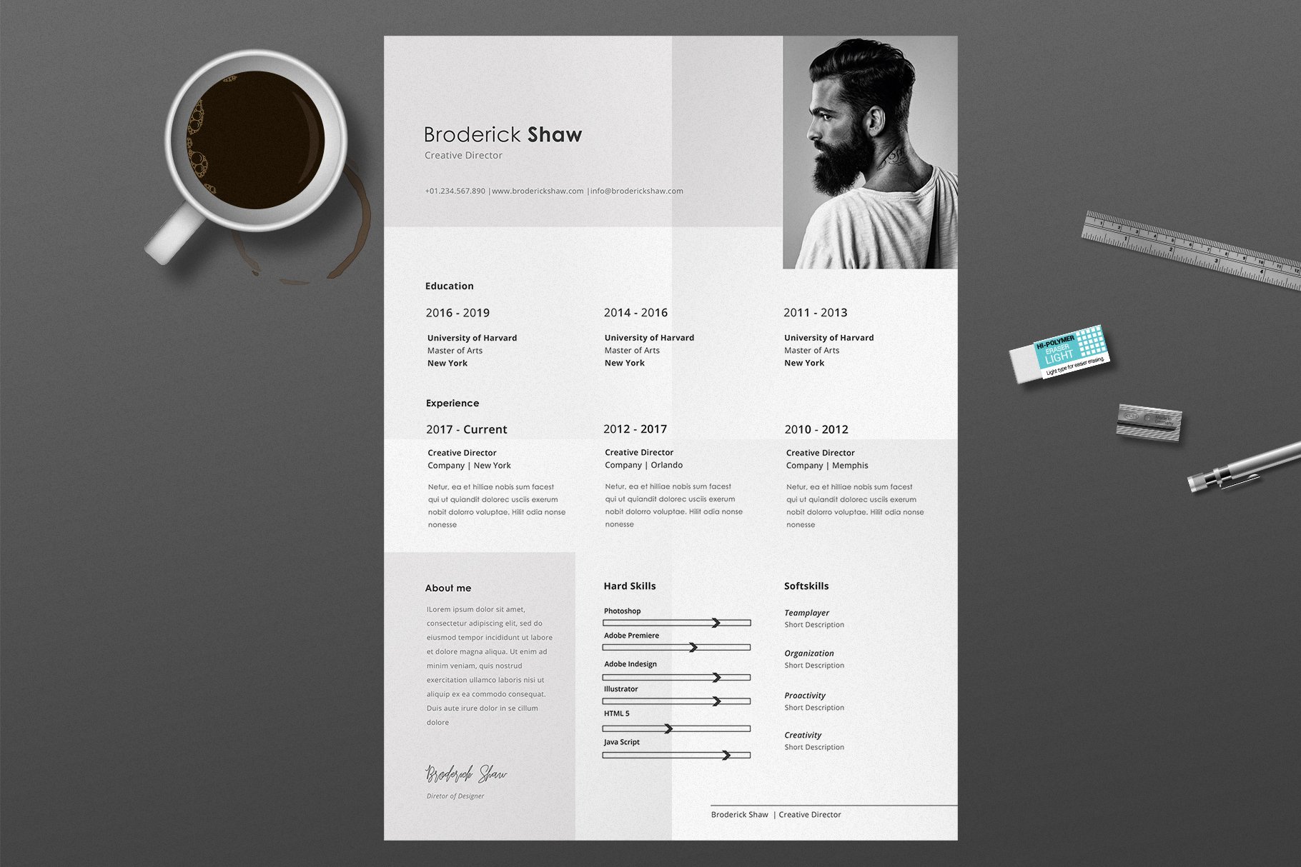 Crux Resume Template cover image.