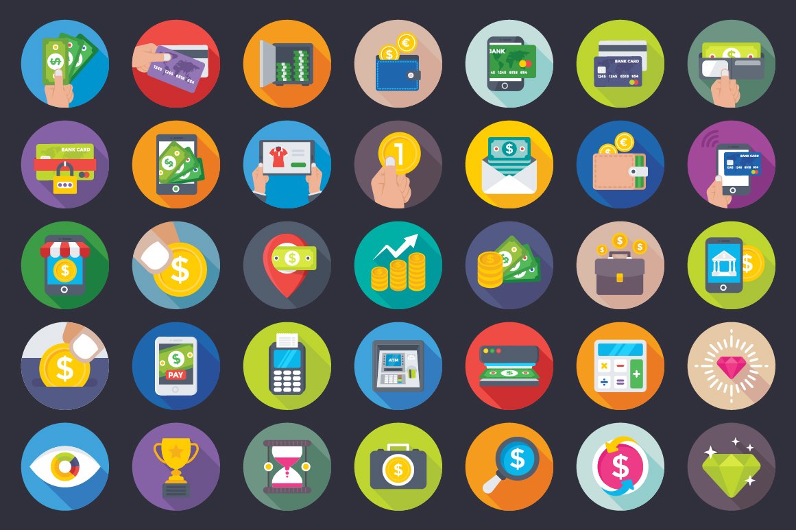 398 Banking and Finance Flat Icons preview image.