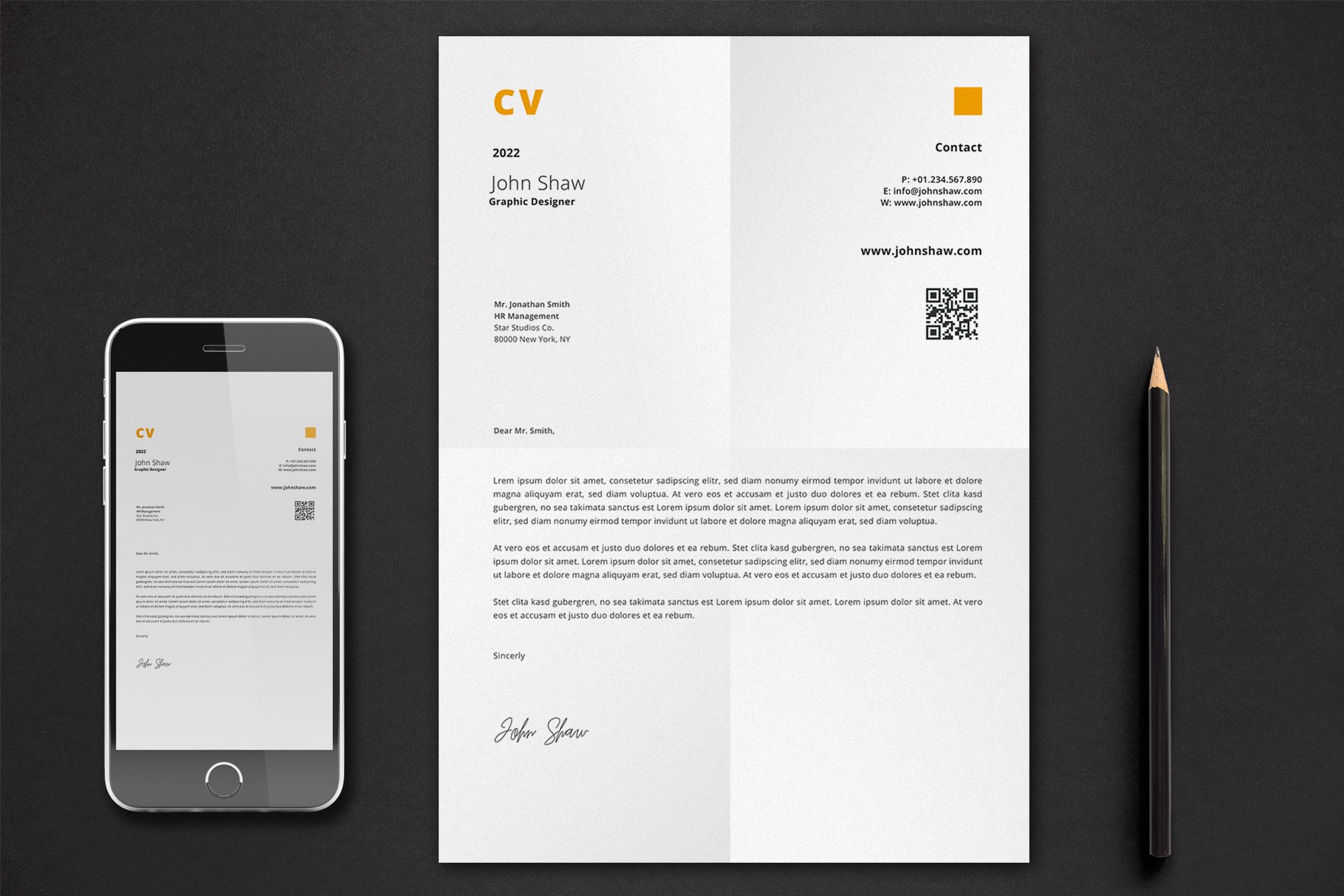 John Resume Template preview image.