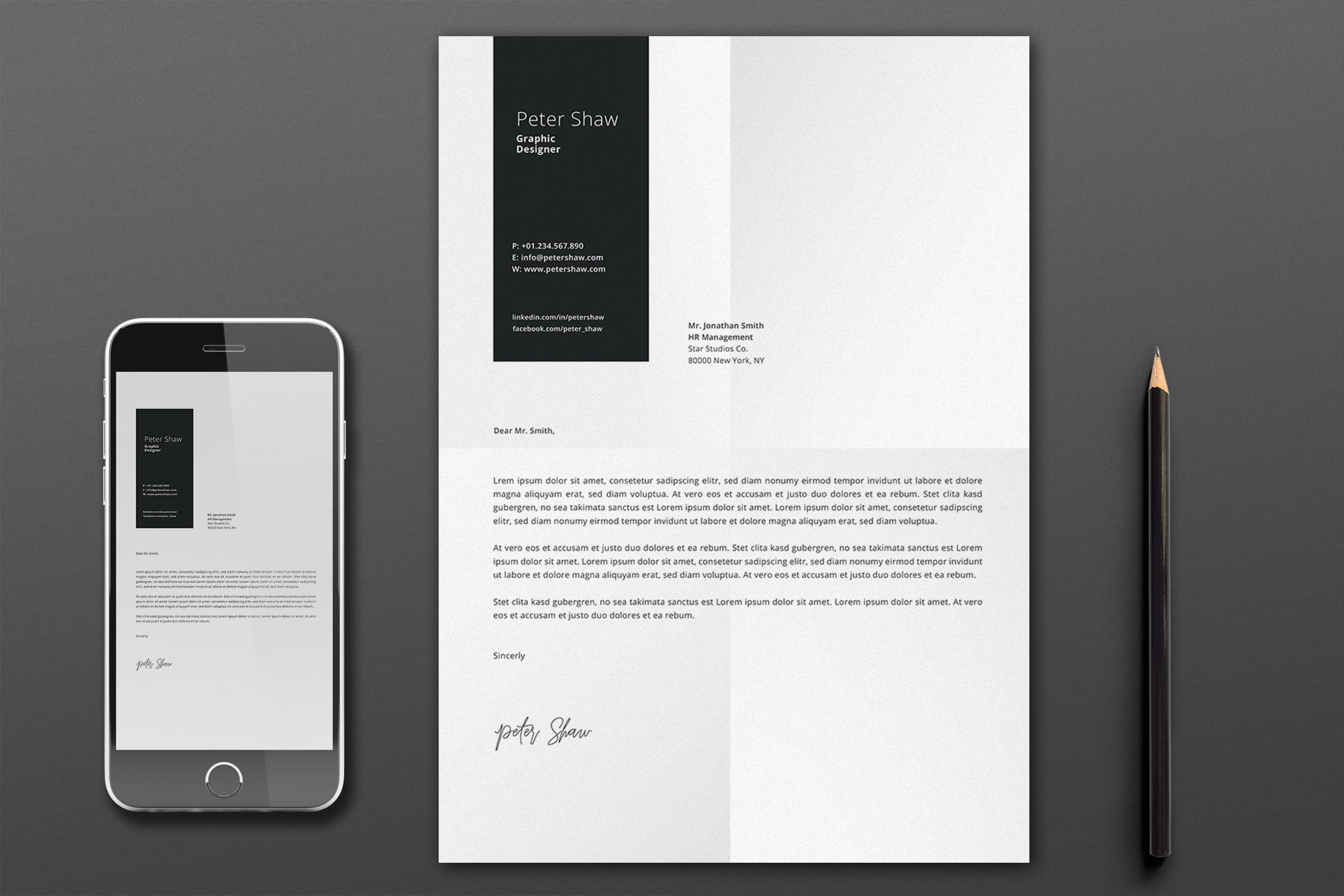 Peter Resume Template preview image.