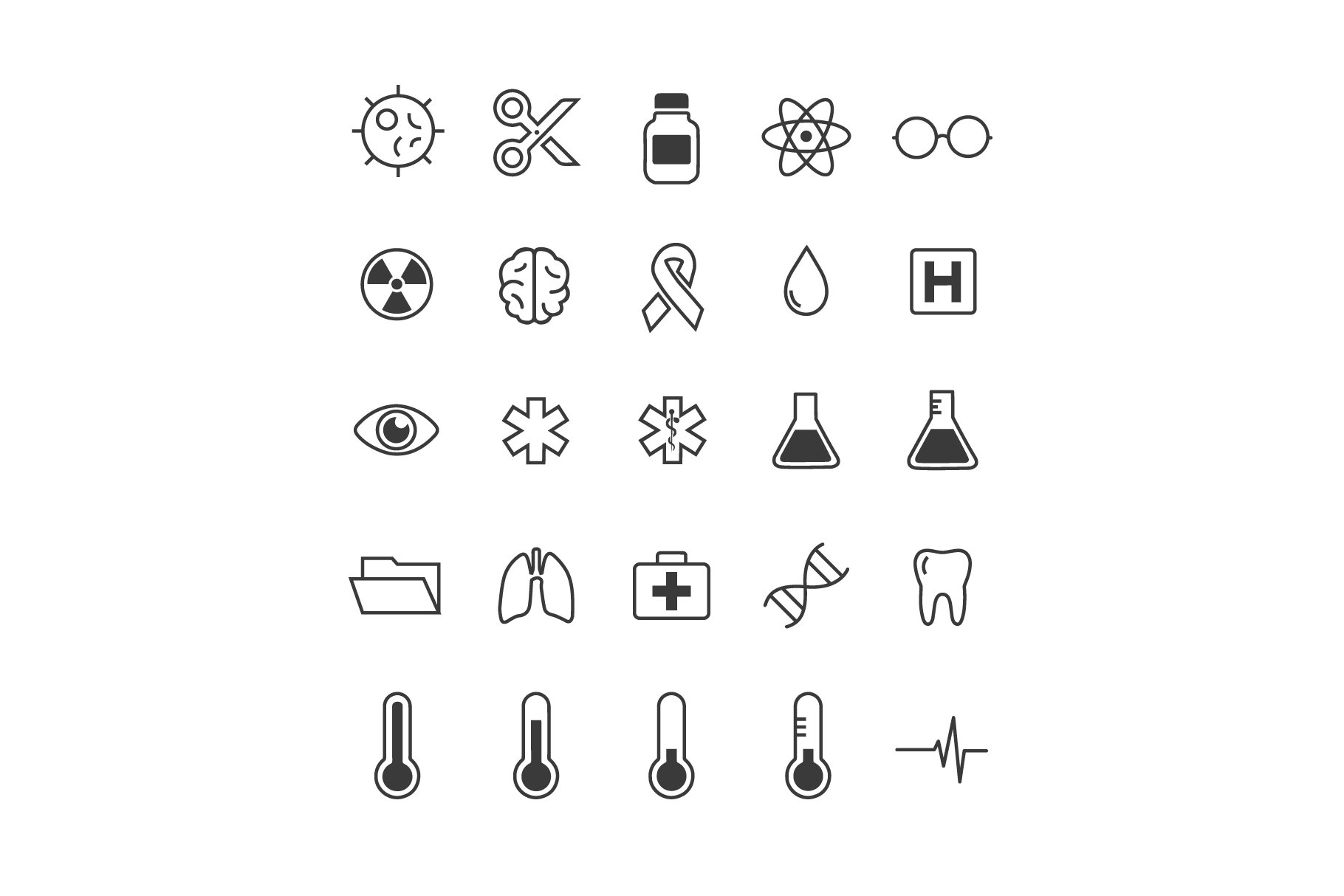 Medical Line Icons preview image.