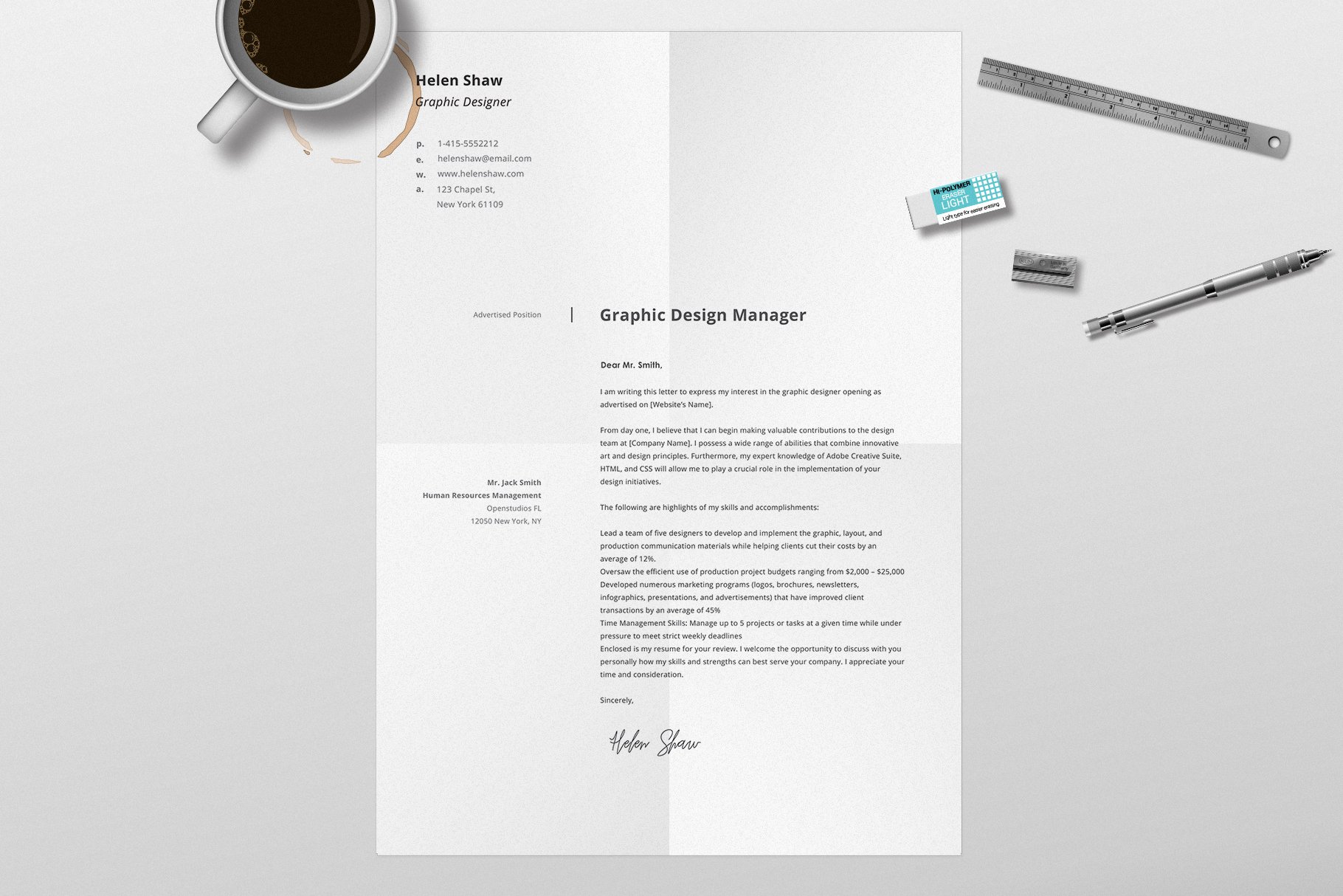 Pollux Resume Template preview image.