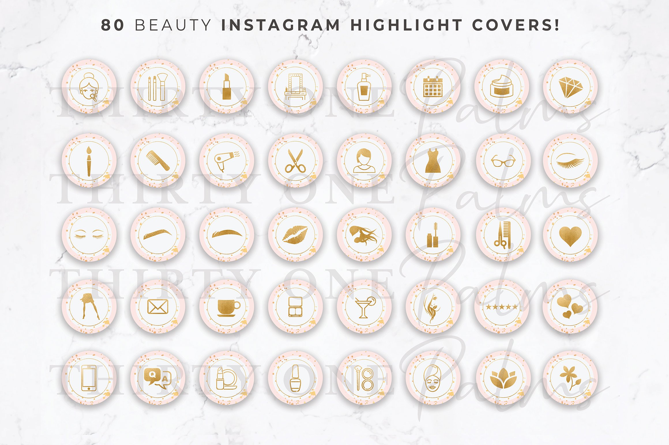 Beauty Instagram Highlight Covers preview image.